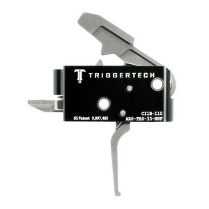 TriggerTech AR15 Competitive Flat Trigger 2 Stage Stainless Steel/Black