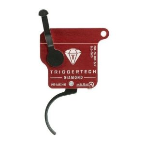 TriggerTech Rem Clone (NO BOLT STOP) Black Diamond Curved Trigger Single Stage Adjustable Black/Red