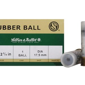 Sellier & Bellot Shotgun Ammunition 12 ga 2 3/4"  1 ball Rubber  - 25/box