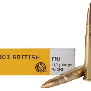 Sellier & Bellot Rifle Ammunition .303 British 180 gr FMJ 2440 fps - 20/box