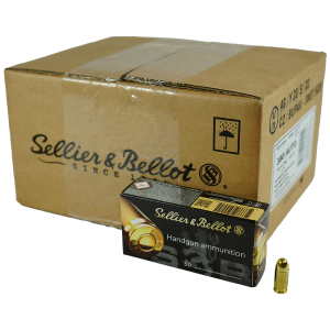 Sellier & Bellot Pistol & Revolver Ammo .380 ACP 92 gr FMJ 955fps 1000/ct Case (20 boxes 50/ct)