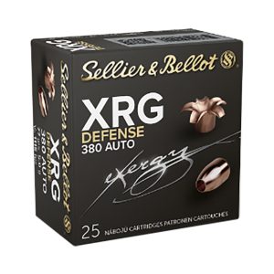 Sellier & Bellot XRG Defense Handgun Ammunition 380 ACP 77gr HP 1116 fps 25/ct