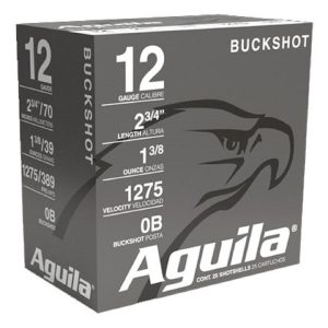 Aguila Field Shotshells 12ga 2-3/4" 1275 fps #0 250/ct Case(10-25/ct Boxes)