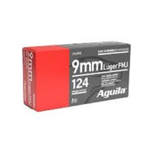 Aguila Handgun Ammunition 9mm Luger 124 gr FMJ 1115 fps 1000/ct