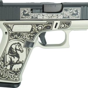 Glock 43X "Glock & Horses" Black/Gray Handgun 9mm Luger 10rd Magazines(2) 3.4" Barrel Accessory Rail USA Made
