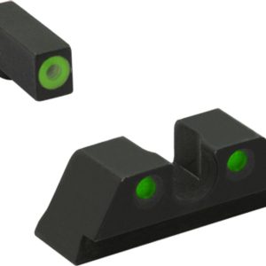 Meprolight ML41770 Hyper-Bright Green Ring Front/Green Rear Sights for S&W M&P Shield Shield Plus (Not EZ Models)