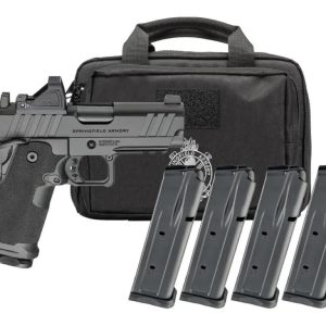 Springfield Armory Gear Pac 1911 DS Prodigy Compact Handgun 9mm Luger 15rd Magazines (4) 3.5" Barrel Black Viridian Green Dot Bag