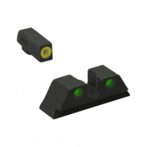Meprolight ML40889 Hyper-Bright Yellow Ring Front/Green Rear Sights for FN 509